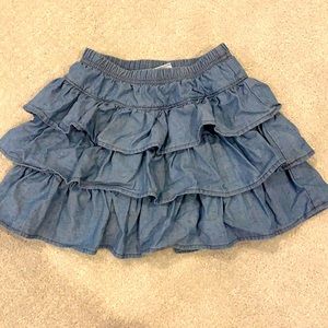 EUC Tiered Denim Hanna Andersson Skirt